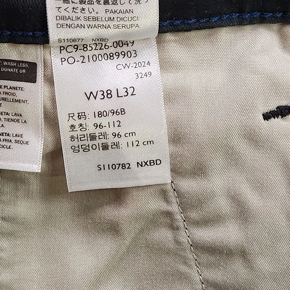 Levi's XX Chino Pants Men's Size 38x32 Standard Taper Black Cotton Stretch